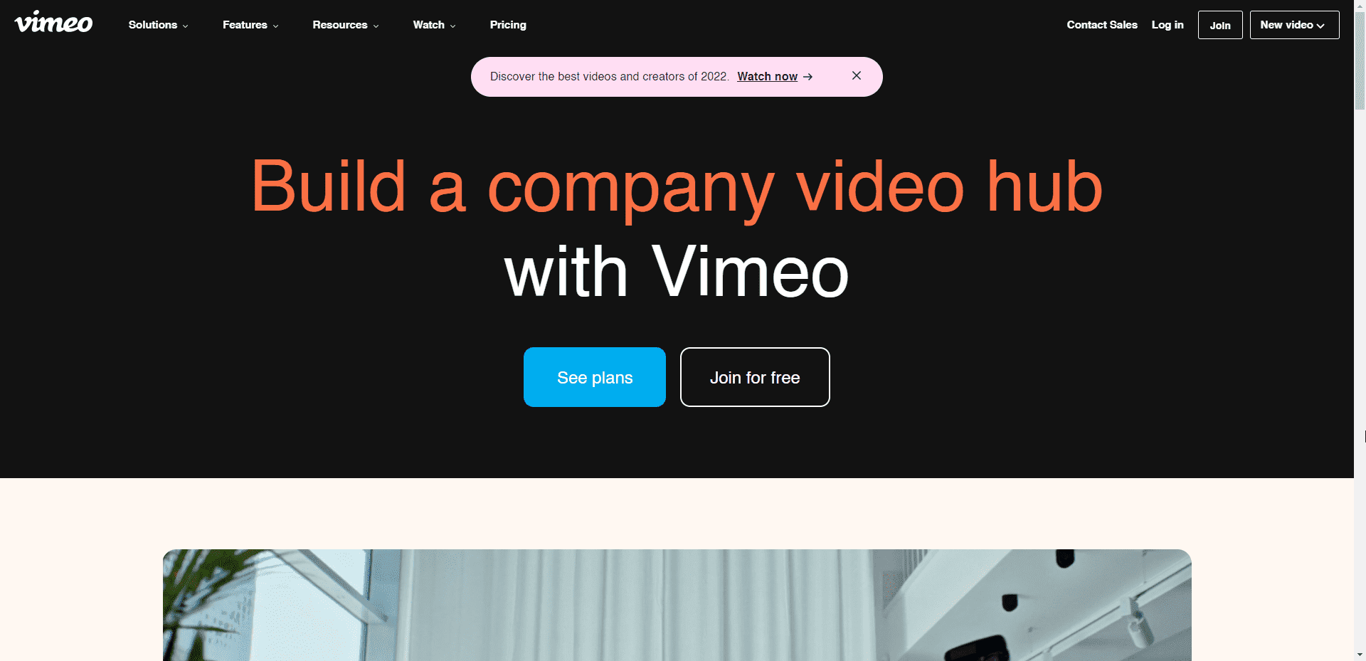 11 Best WordPress Video Hosting Solutions Vimeo video hosting homepage