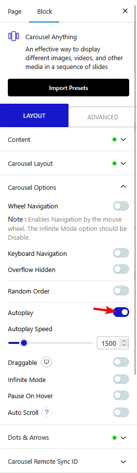 How to Change Carousel Slider automatically with autoplay in WordPress?