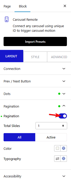 How to Connect WordPress Blocks with Carousel Remote Block?