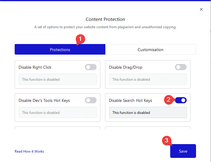 disable search