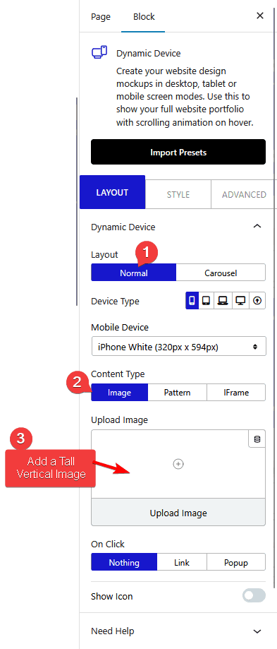 How to connect multiple scrolling device mockup in WordPress?