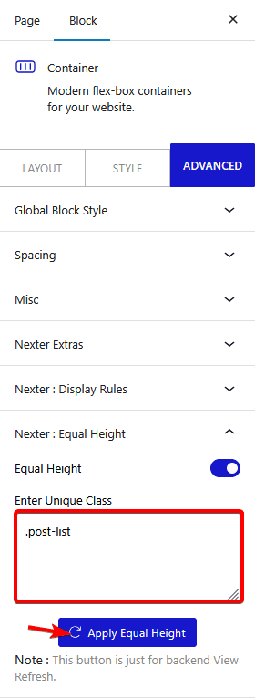 How to Set WordPress Equal Column Height?