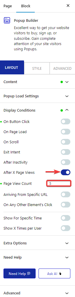 How to trigger a Popup after a Certain Number of Page Views in WordPress?