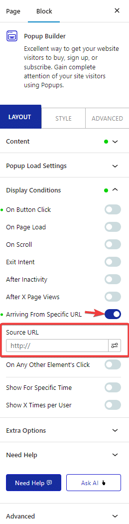 How to show WordPress Popup when arriving from a specific Page Link? How to show WordPress Popup when arriving from a specific Page Link?