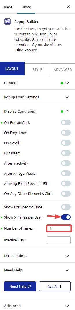 How to show WordPress Popup once per website Session for a user?