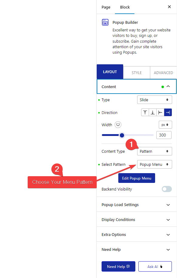 How to make a Full Width Menu Popup in WordPress?