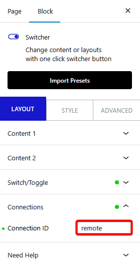 How to connect a Carousel Remote with Switcher in WordPress? How to connect a Carousel Remote with Switcher in WordPress?