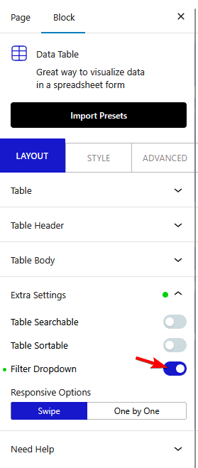 How to Limit Number of Rows with Filters in a WordPress Table?