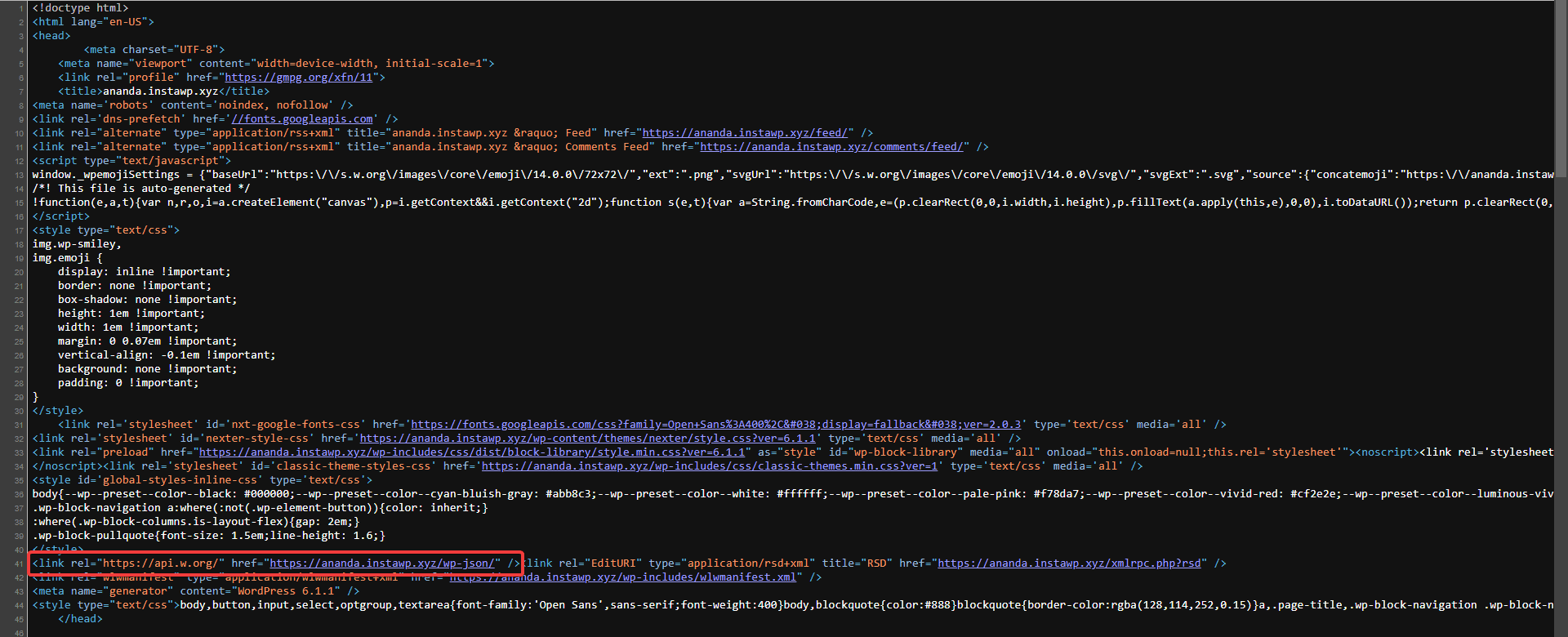 How to Remove REST API Links for WordPress Website? rest api link