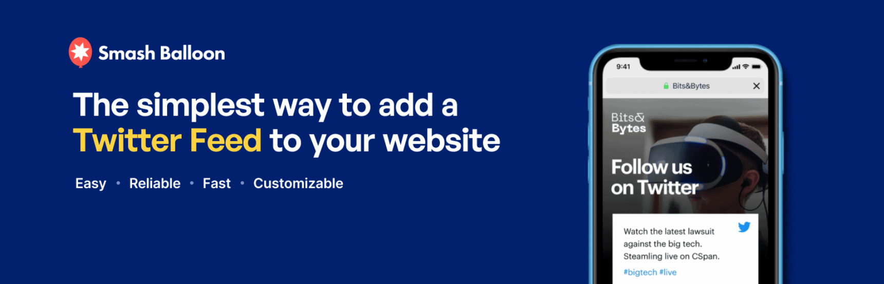 Custom Twitter Feeds Tweets Widget plugin homepage by Splash Balloon