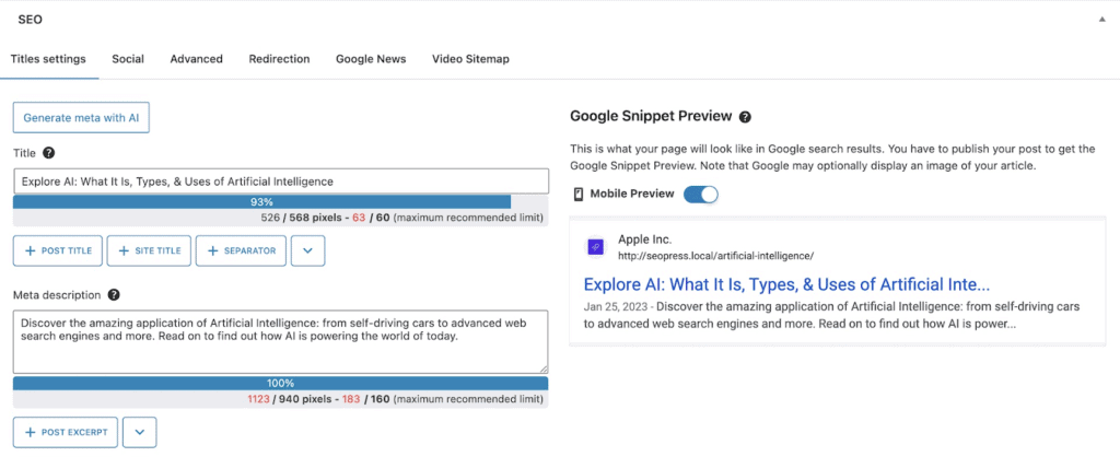 5 Best WordPress SEO Plugins Using AI in 2026 SEOPress settings and on-page SEO configuration panel