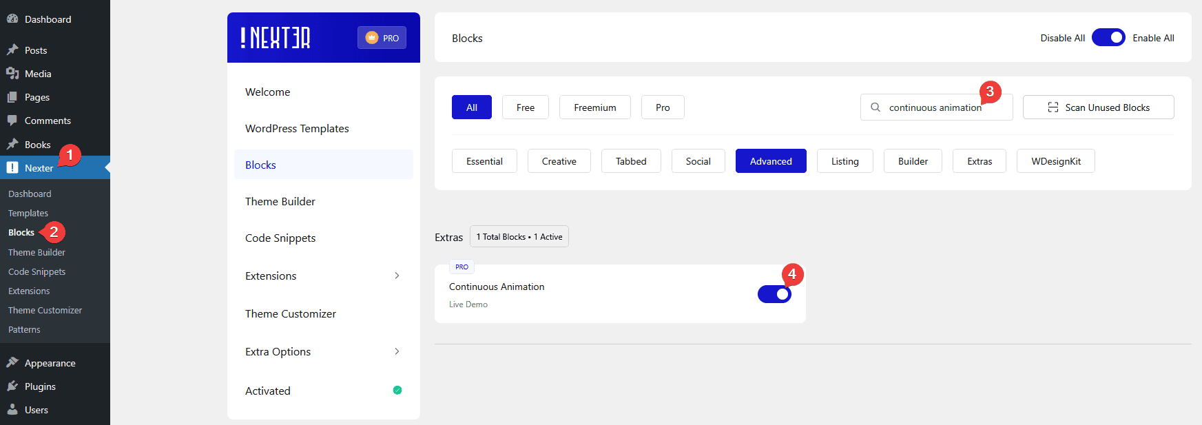 How to Use Advanced Tab in Nexter Blocks?