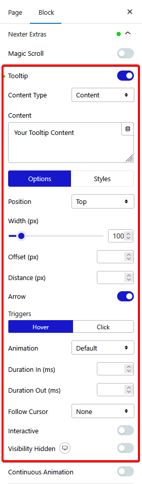 How to Use Advanced Tab in Nexter Blocks?