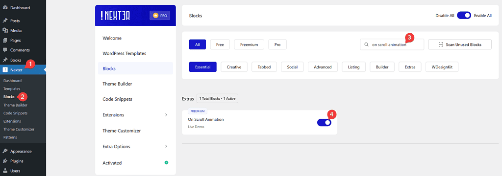 How to Use Advanced Tab in Nexter Blocks?