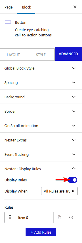 How to Add Display Rules in WordPress?