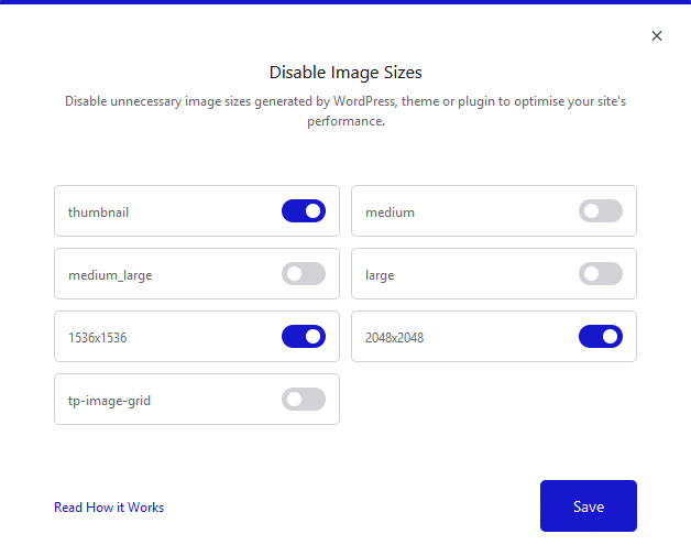 How to Disable Different Image Sizes for WordPress Website? disable image sizes popup
