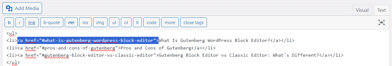 How to Add Anchor Links in WordPress [Free Methods]