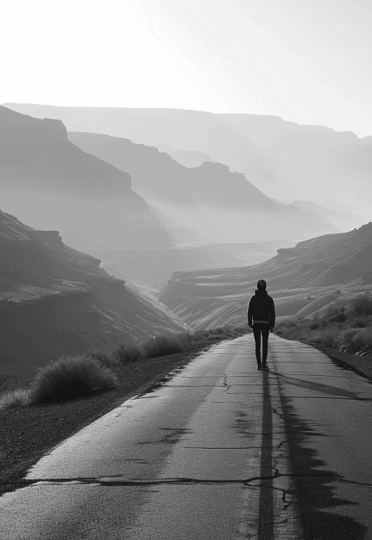 Alone man