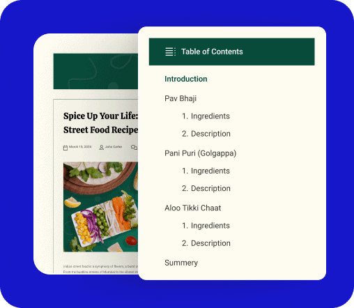 Collapsible Table of Contents on Sidebar