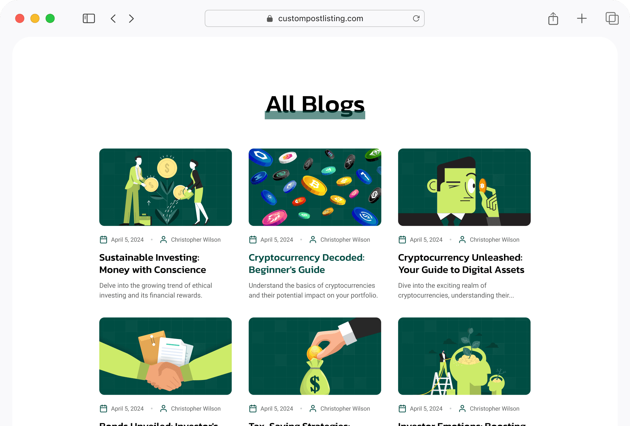 Custom Post Listing Block For WordPress Before