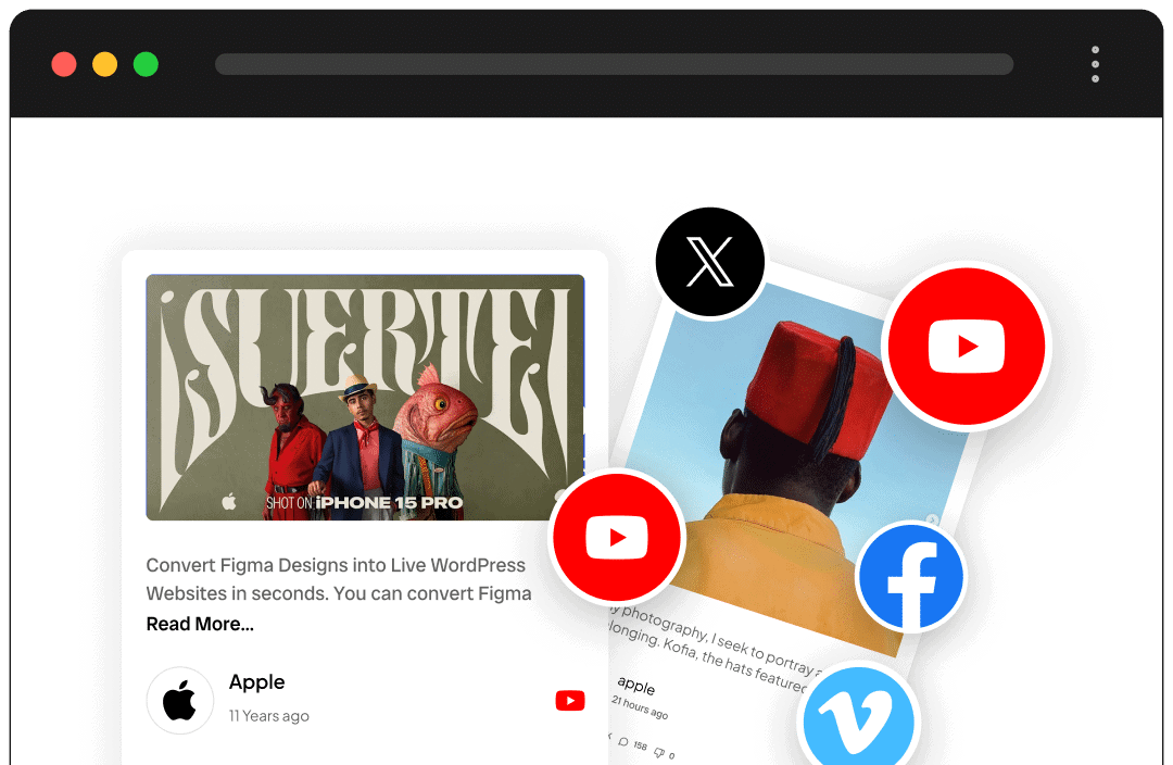 Social Feed Block For WordPress