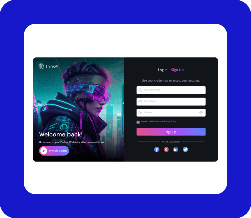 Registration Form Block For WordPress demo-1 -login-sign-up