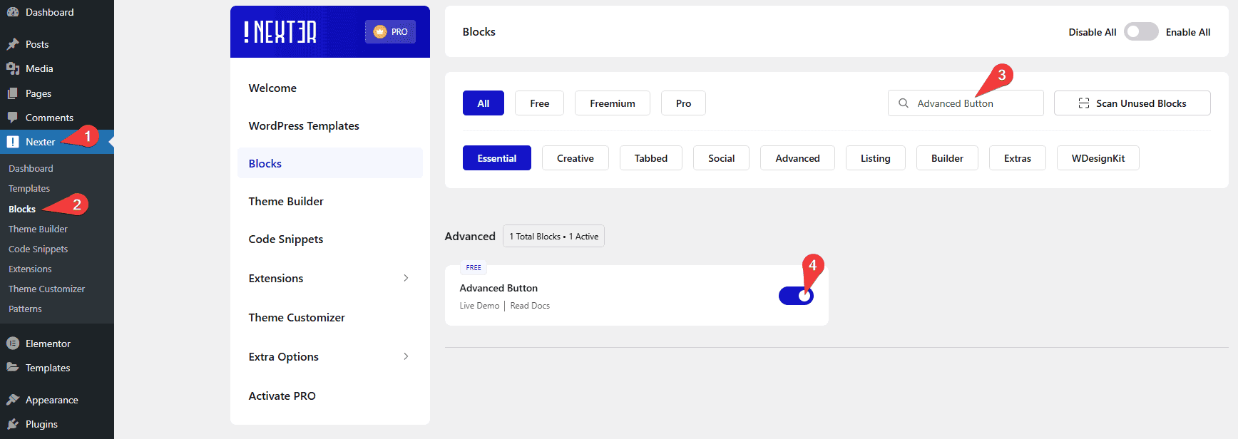 How to Add Advanced Buttons in WordPress?