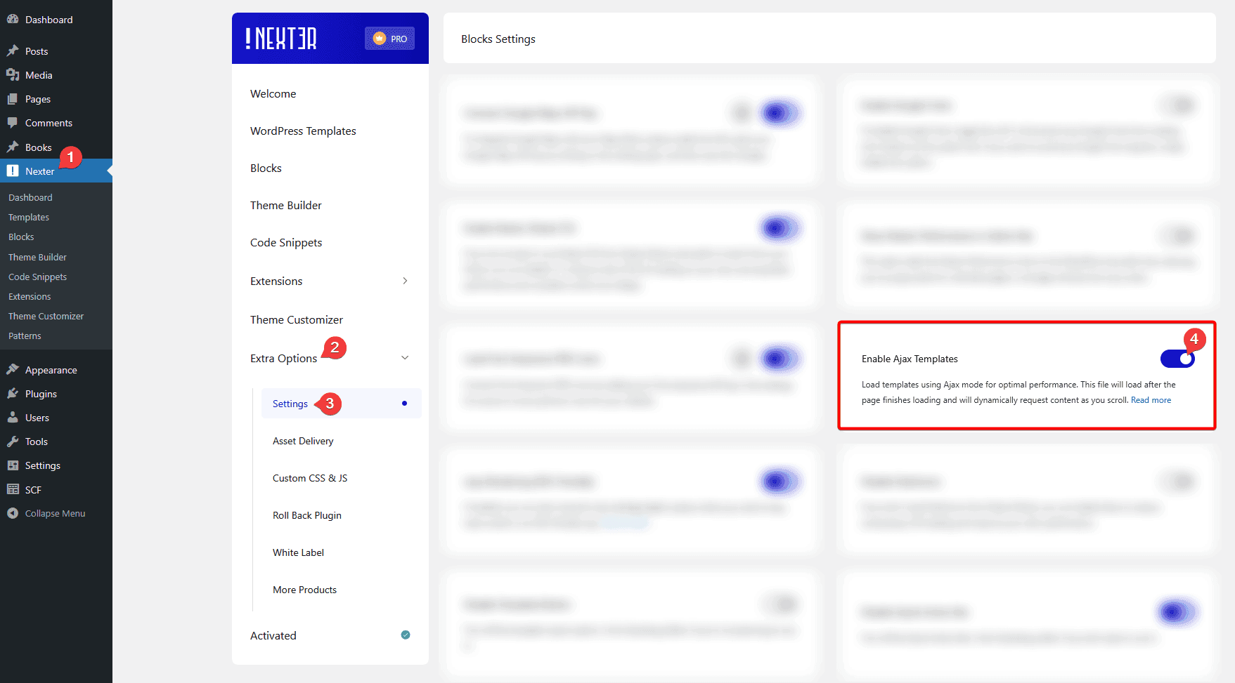 How to Enable AJAX Loading for WordPress Patterns in Nexter Blocks?