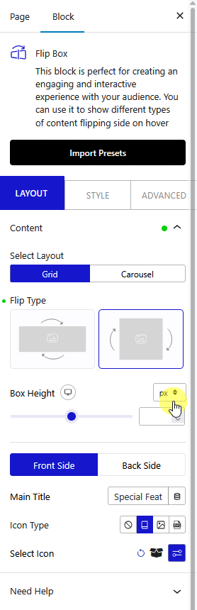 How to Add a Vertical Flip Box in WordPress?