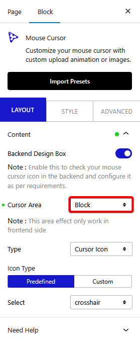How to Change the Mouse Cursor for a Block in WordPress? How to Change the Mouse Cursor for a Block in WordPress?