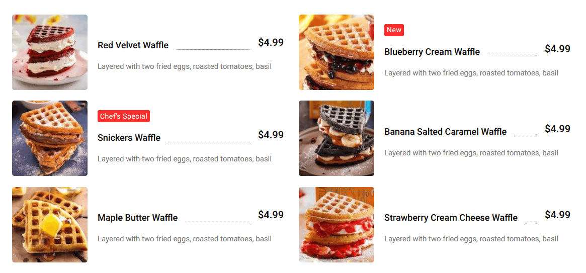 How to Create a Food Menu in WordPress?