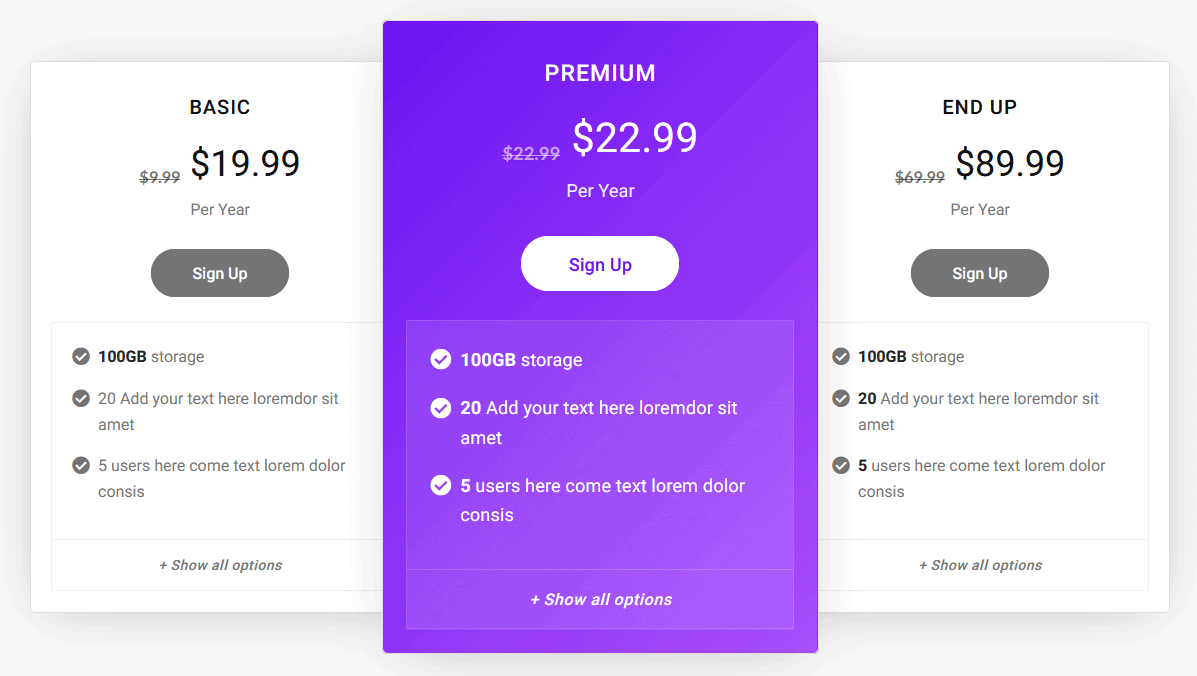 How to Highlight a Pricing Plan with Scale Effect in WordPress?