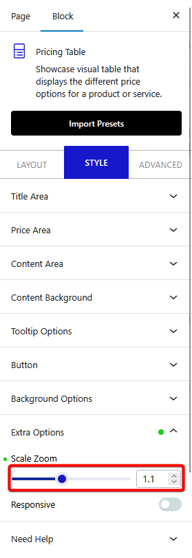 How to Highlight a Pricing Plan with Scale Effect in WordPress?