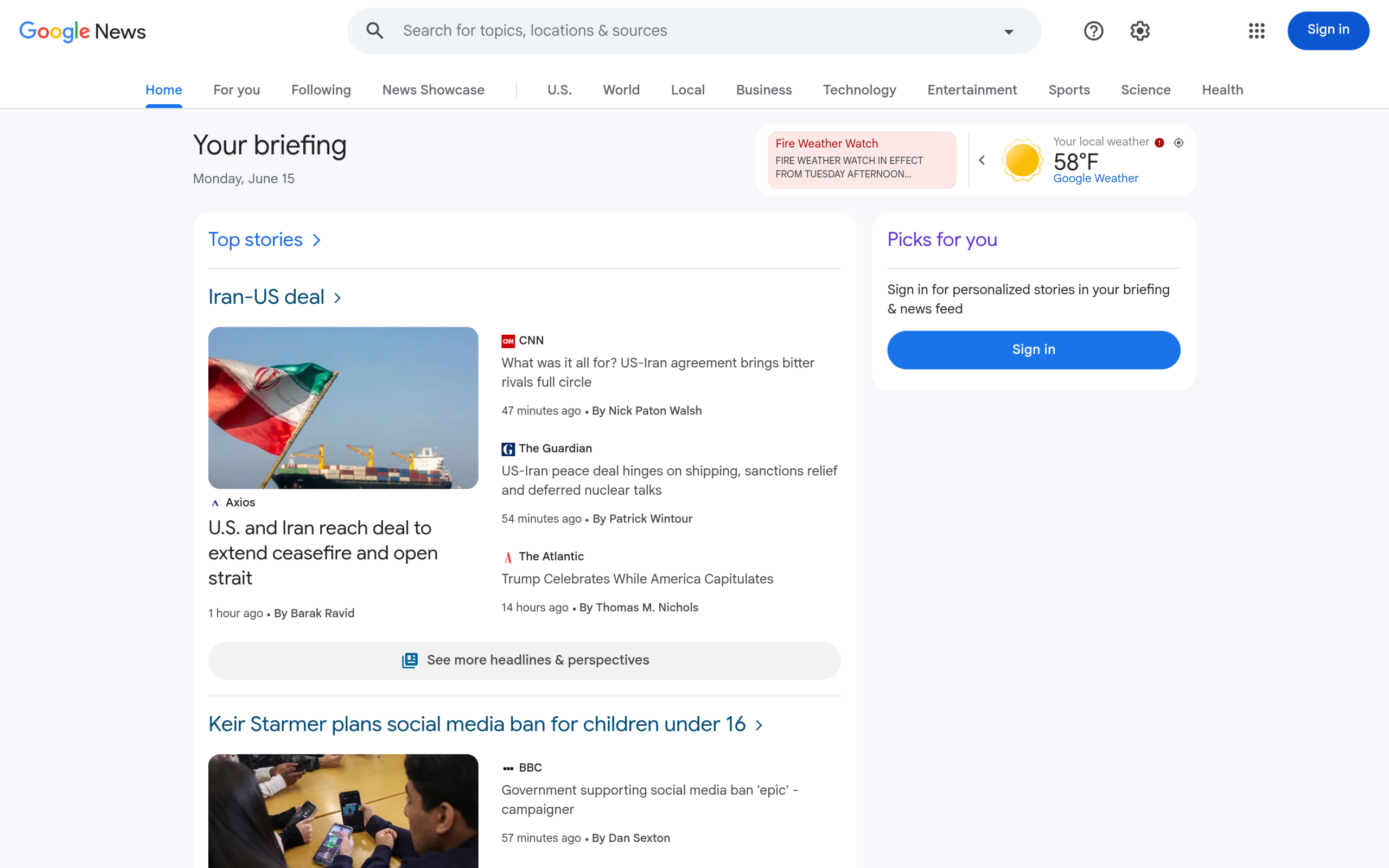 7 Best News Aggregator Websites to Follow in 2026 Google News homepage showing aggregated headlines organized by topic