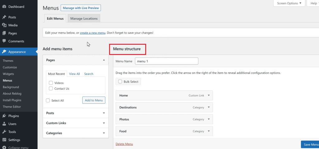 How to Change Menu in WordPress How to Change Menu in WordPress