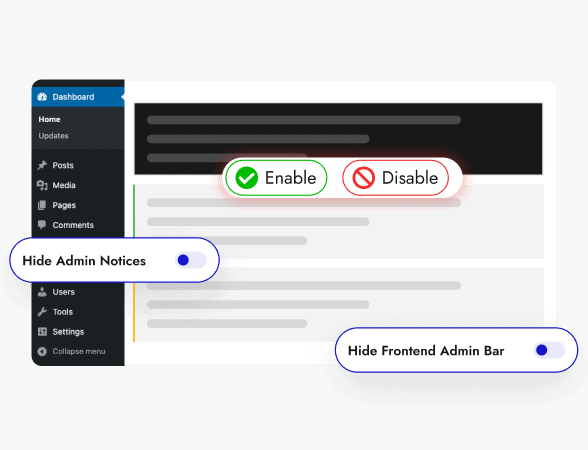 Disable Admin Settings