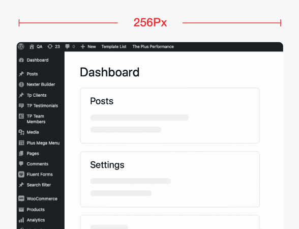 Wider Admin Menu