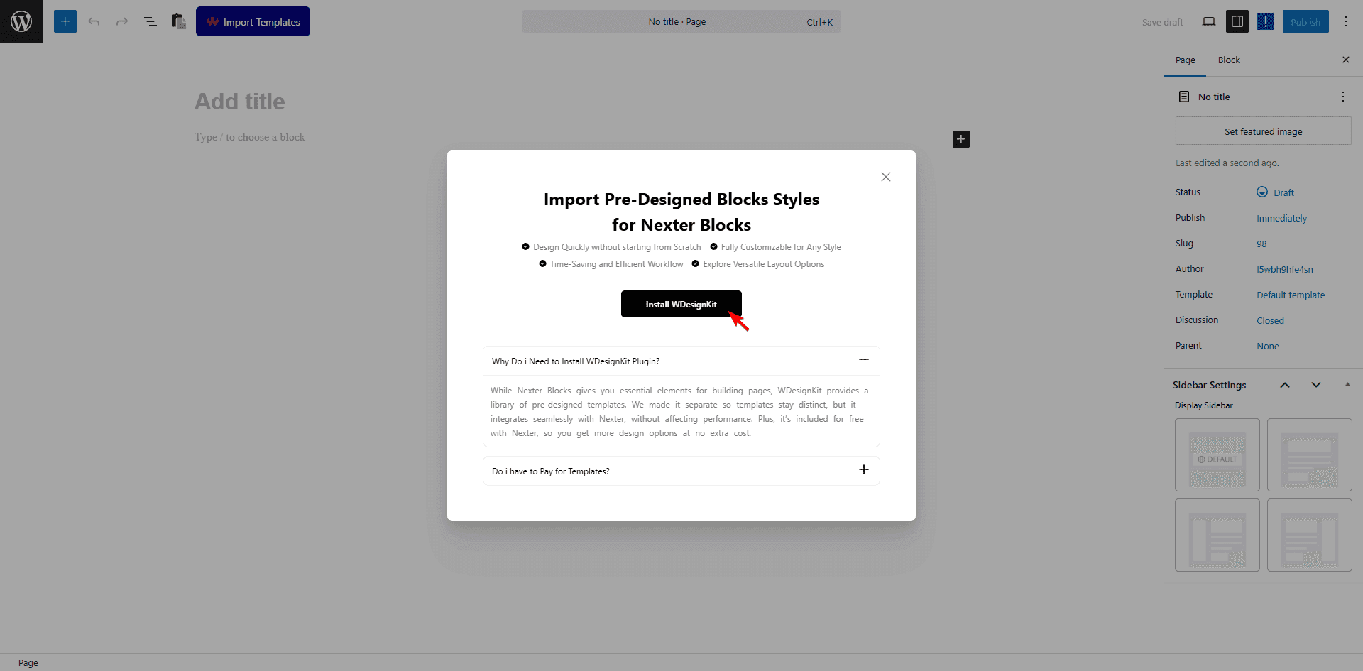 How to Import Templates in Nexter?