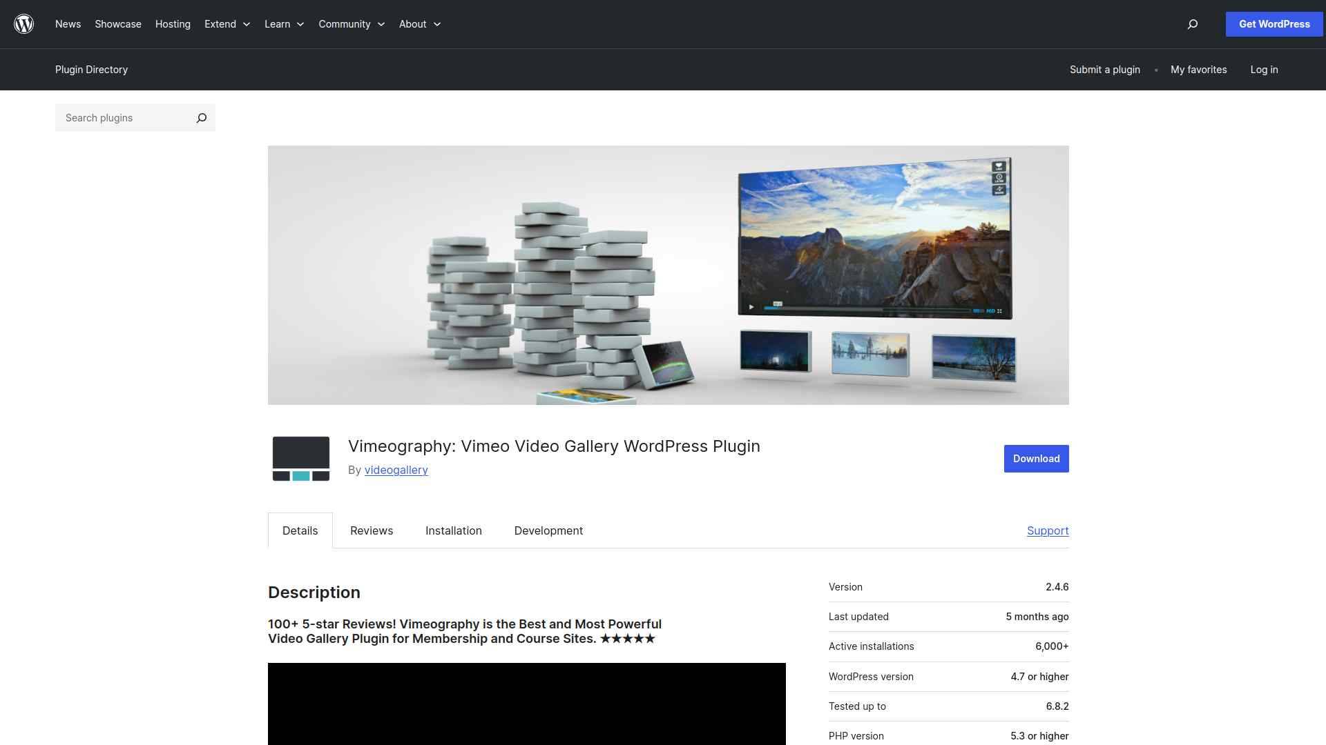 Vimeography Vimeo video gallery plugin for WordPress