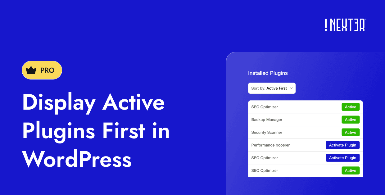 Display Active Plugins First in WordPress