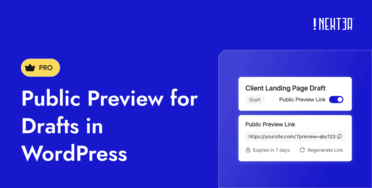 Public Preview for Drafts in WordPress