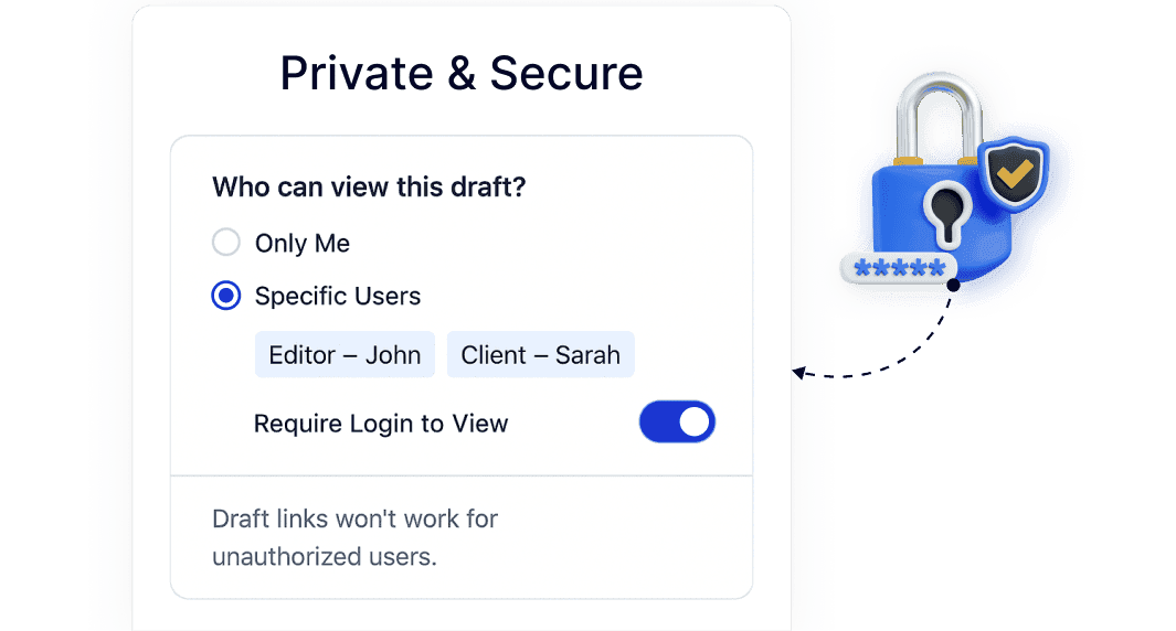 Public Preview for Drafts in WordPress