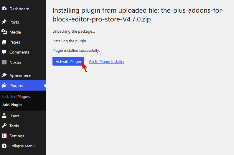 theplus elemntor install activate plugin | The Plus Addons for Elementor How to Fix “Invalid License, Update Failed: Download failed. Unauthorized” Error?