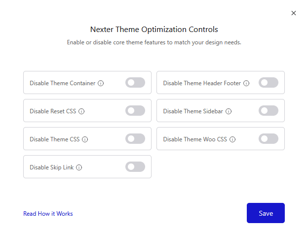 How to Optimize Nexter Theme Features?