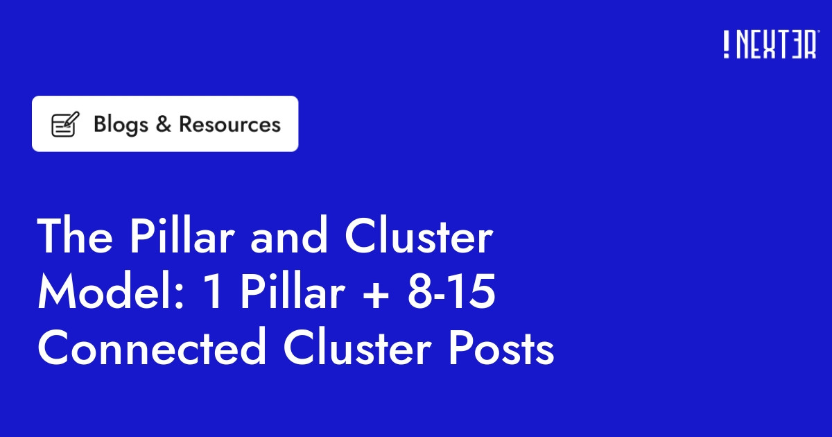 The pillar and cluster model: one pillar plus 8 to 15 connected cluster posts