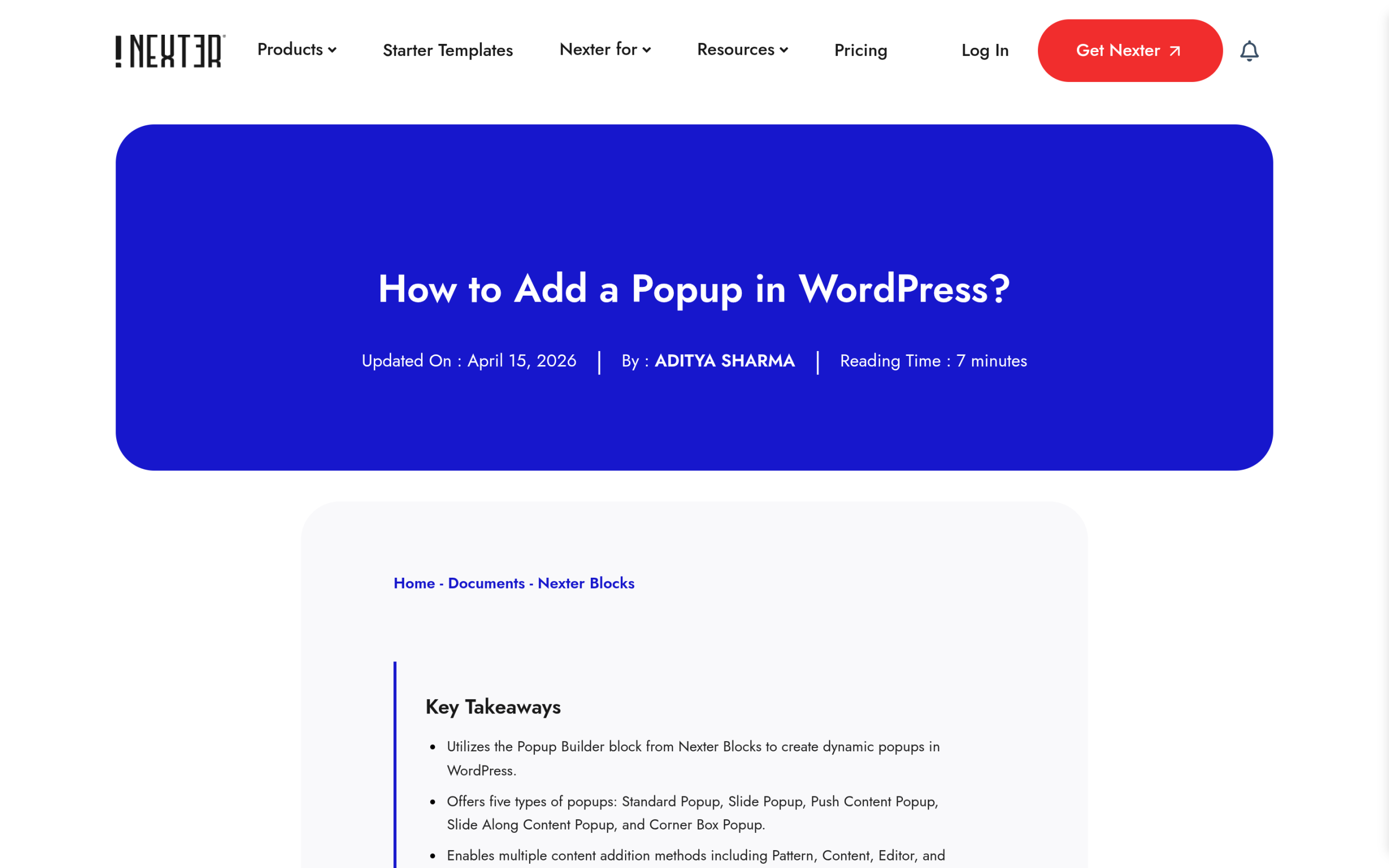 How to Create a Popup in WordPress (2 Ways, With and Without a Plugin) Nexter Blocks Popup Builder display conditions with triggers like exit intent and on scroll